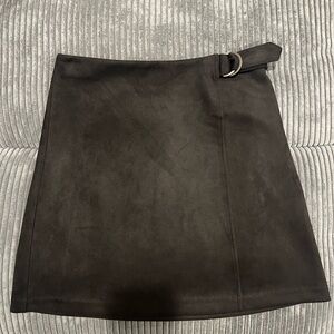 Banana Republic Black Mini Skirt with Buckle Detail